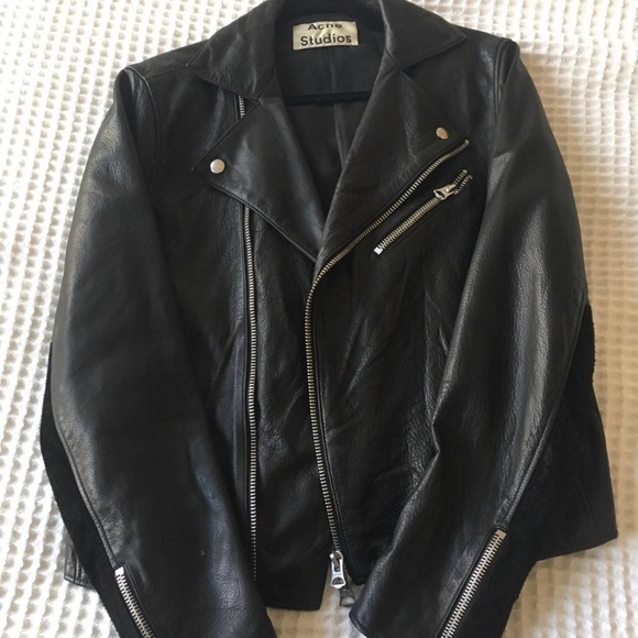 ACNE Studios Gibson black leather jacket - Picture 1 of 2